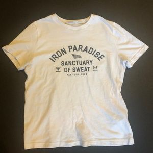 White Under Armor Kids Tee